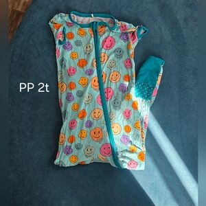 Posh Peanut Smiley Faces Sleep Sack - Teal and Multicolor